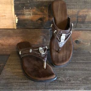 WhiteMt | Sandals w/silver bead embellishments